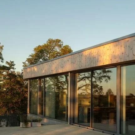 Truman Concept veliki aluminijumski klizni portali i efekat staklenog zida u dnevnoj sobi